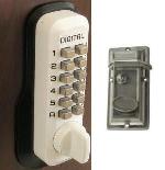 Lockey M213 Keyless Mechanical Digital Security Night Latch Door Lock White